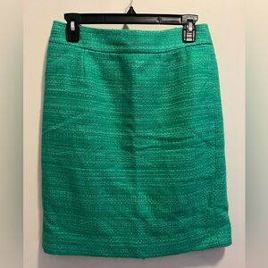 Banana Republic Green Tweed Style Skirt with Pockets